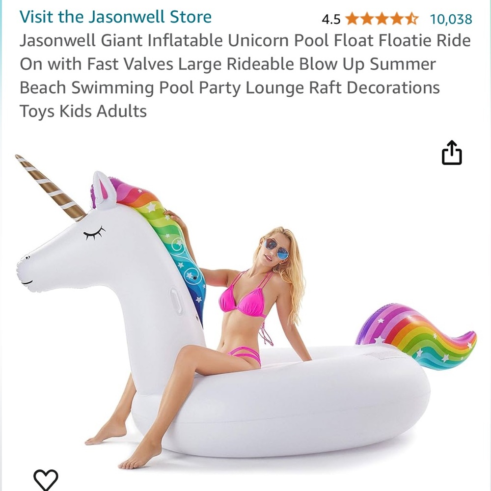 Giant unicorn pool float